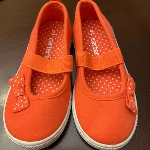 Carters toddler size 9 shoes. Red/orange color